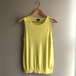 Ann Taylor Sleeveless Neon Yellow Sweater Shell